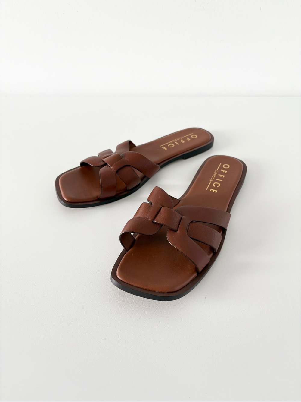 New Office London Leather Sandals